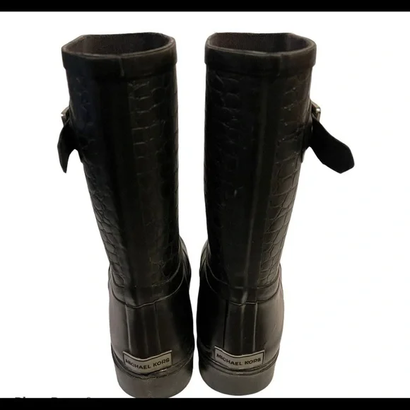 MICHAEL KORS Black Crocodile Rain Boots - Picture 4 of 4
